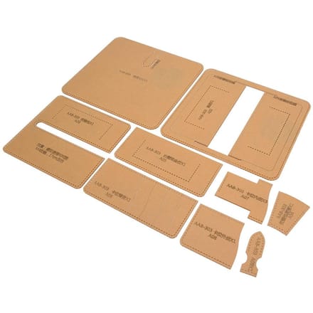 Transparant Acryl Sjabloon Leren Portemonnee Maken Stencil Kit Leerbewerkingstool beige