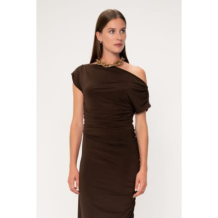 VIVEH Columbine Dress Mocha Größe: 38 | Midikleider Outlet | Damen