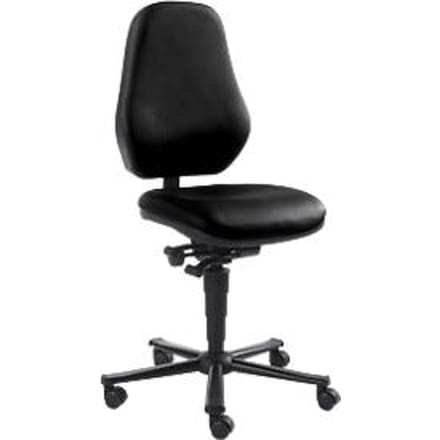 Labostoel LEANOS 9138, kunstleer, zwart