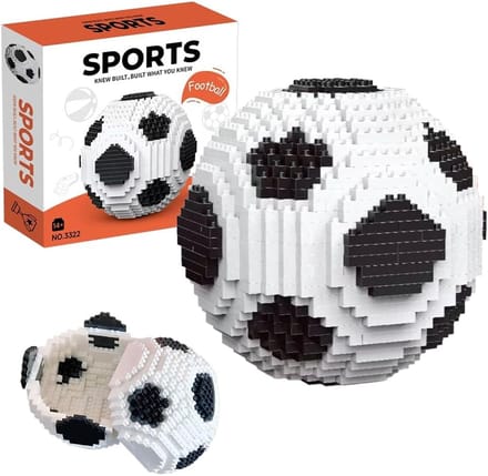 Voetbal Bouwstenen - Miniatuur Puzzel - Creatief Spelen - Gedetailleerde Instructies - 20 cm - Multicolor