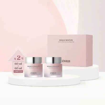 O HUI Miracle Moisture Ceramide Boosting Cream Speciale Set 1+1 (60ml+60ml) white