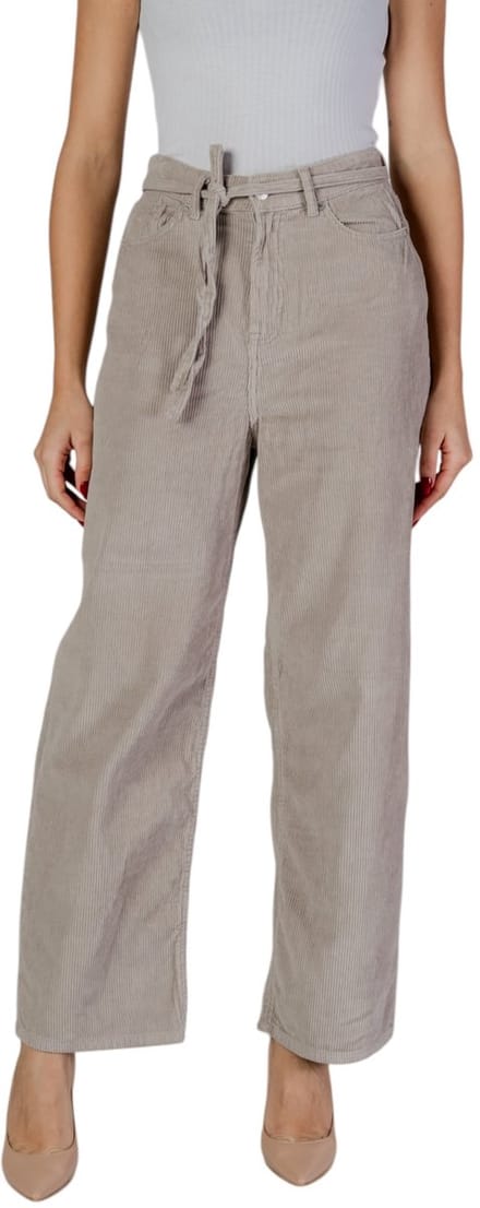 Corduroy Pants Relaxed Fit Wo - Beige Trousers