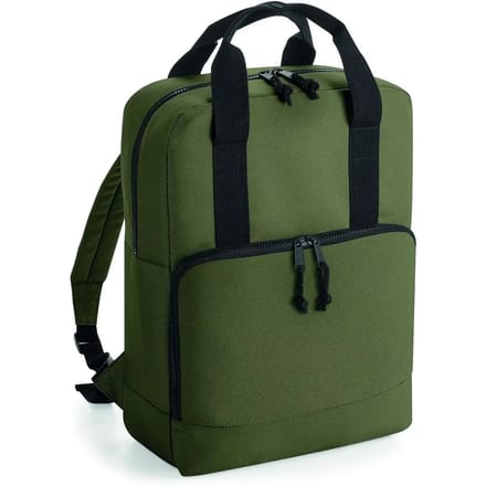 BagBase Recycled Twin Handle Cooler Backpack BG287 - Military Green - 40 x 30 x 14 cm