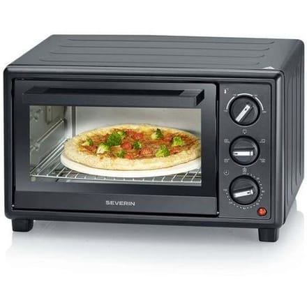 Severin TO 2079 Bak- en Toastoven met Pizzasteen & Draaispit – Hetelucht - 20 Liter – 1600 W