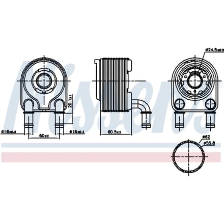 Olie radiator, motorolie NISSENS 91249