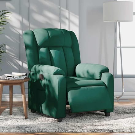 vidaXL - Fauteuil - verstelbaar - elektrisch - stof - donkergroen