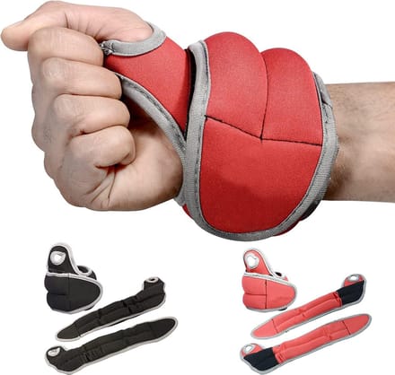 Gewichtsmanchetten voor Handgewrichten - Rood 2x1.5kg