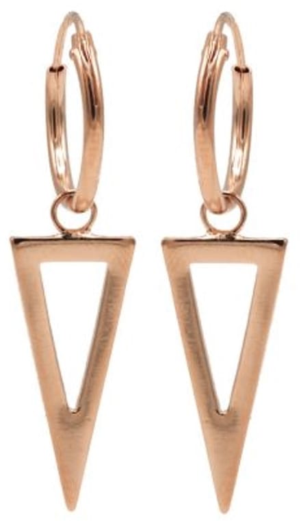 Karma Symbols oorbel M1426 Open Long Triangle Rosé