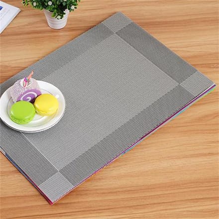 45x30cm Placemat Antislip Hitte-isolatie Wasbaar Sneldrogende Mat voor Keuken Eettafel gray