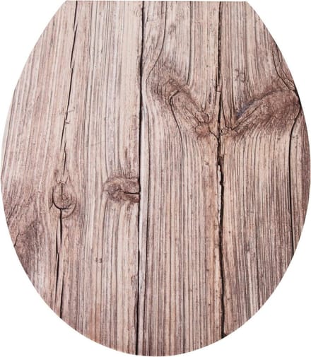 WC-bril - Toiletbril WC deksel - Badkamer - Softclose Quick Clean - Ovaal 44.6 x 37.9 cm - Eiken