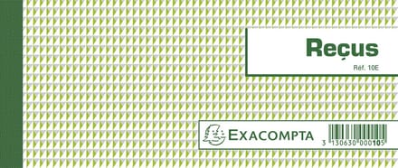 Exacompta 10x Bonboekje ontvangstbewijzen 50 bladen - Horizontaal formaat 9x13cm - - 10E
