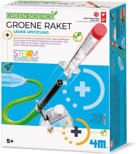 4M Wetenschap En Spel - Bouw Je Eigen Groene Raket - Bouwpakket - Kidzlabs Green Science - 5 Jaar