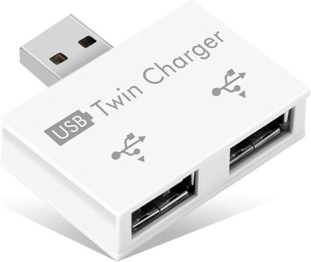 2-Port USB Hub - Compact Dual USB Socket Adapter voor Laptops en Desktops