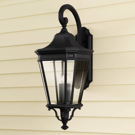 Feiss LED Wand Buitenlamp Cotswold Lane | 3X E14 Max 60W | IP44 | Dimbaar | Black