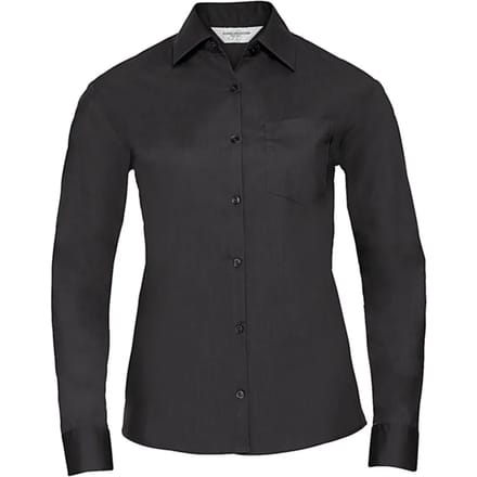 Dameshemd met lange mouwen Russell Athletic Poplin