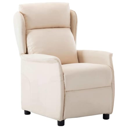 vidaXL Ligstoel Crème 66,5 x 94 x 101,5 cm Polyester