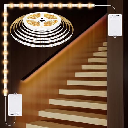Oplaadbare LED Strip met Bewegingssensor voor Binnen - Warm Wit Licht en Dubbele Bediening