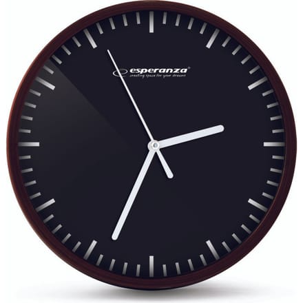 Esperanza Wandklok Budapest - Zwart - 20 cm