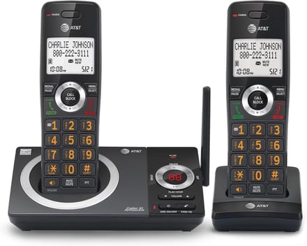 Draadloze Telefoon - Vaste Lijn - Thuiscommunicatie - Beller Aankondiging - 2 Handsets - Zwart