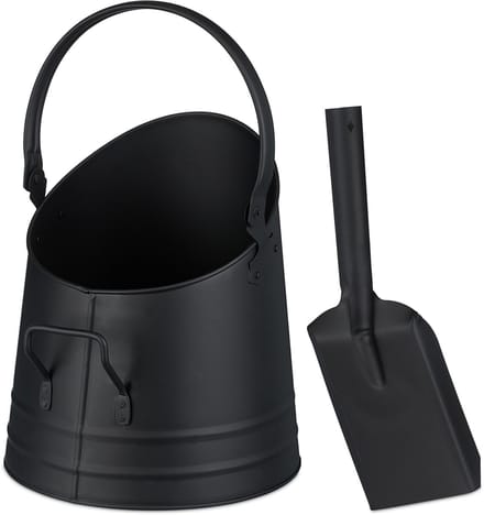 pelletemmer met schep - 6,5 liter - met handgreep - metaal
