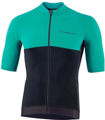 NALINI BAS SUN BLOCK FIETSSHIRT KORTE MOUWEN GROEN/ZWART HEREN Maat M
