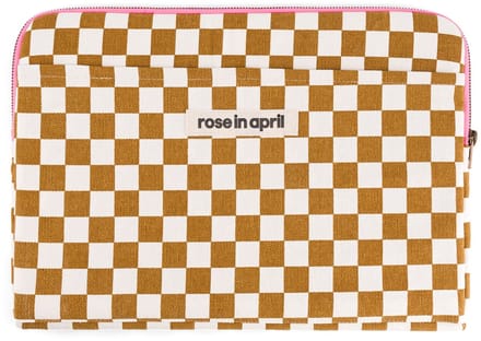 Rose in April | Laptophoes 13&14" - Schaakbord Caramel