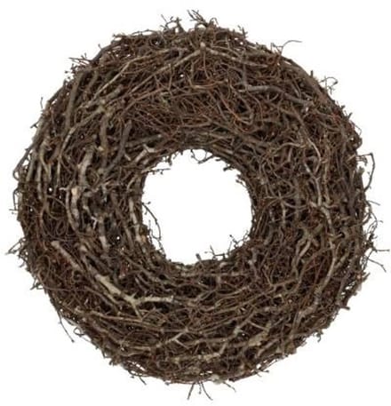 Krans - Herfstkrans - Kerstkrans - Hout - Bonsai hout - Bruin - D30 cm