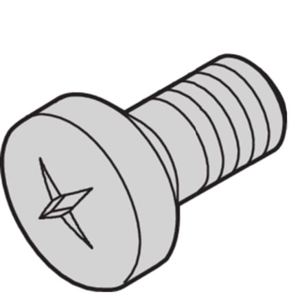 SCHROFF cilinderkopschroef, Pozidrive, kruisgleuf M2.5x8, staal vernikkeld