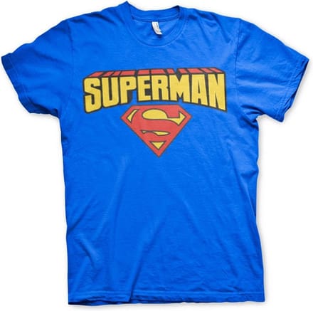 Superman verkleed T-shirt blauw heren - DC Comics L