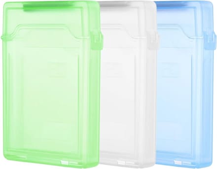 Harde Schijf Case - Opbergdoos HDD - Digitale Opslag - Schokbestendige Spons - 165 x 115 cm - Wit Groen Blauw