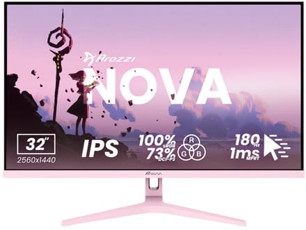 Arozzi Nova 32" Gaming Monitor - QHD IPS - 180Hz - Roze
