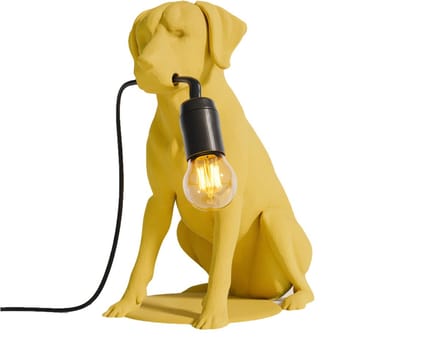 Fiastra Rhodesian Ridgeback tafellamp - hondenlamp - goud - E14 - 30 x 18 x 25 cm