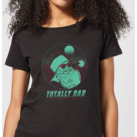 Totally Rad Christmas Women's T-Shirt - Black - 3XL