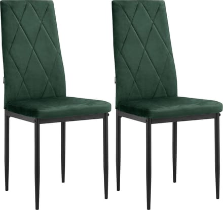 Melly-Eetkamerstoel - Groen - Set van 2