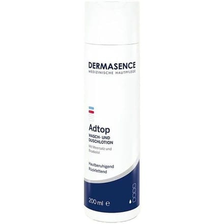 DERMASENCE Adtop Wasch- und Duschlotion hautberuhigend und rückfettend, 200 ml Lotion
