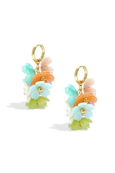 Bijoutheek Oorhangers Zomer Bloemen Tros Multi