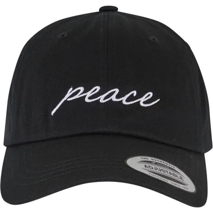 Mister Tee - Peace Dad Cap Pet - Zwart