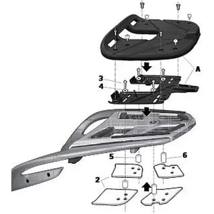 Kit fixation de top case Shad pour moto BMW R 1200 Rt 2008 à 2018 W0RT19ST