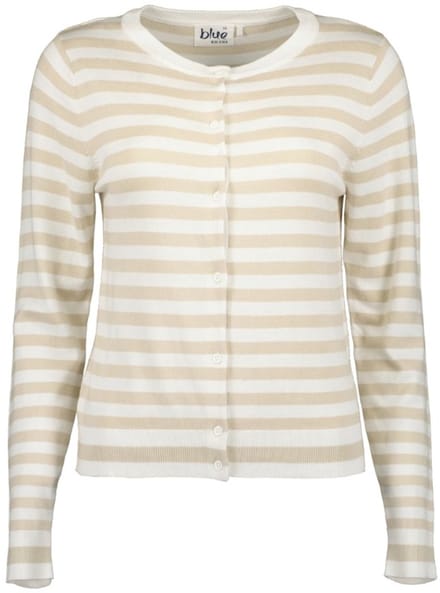 Blue Seven dames - Vest 147171 beige / wit gestreept kort - maat 42