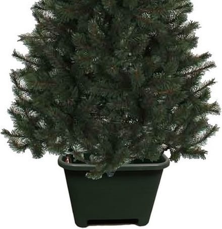 Sunware Vierkante kerstboomvoet groen - 40 x 40 x 32 cm - voor een echte kerstboom - Kerstboomstandaards