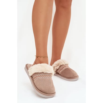 Cozy Stitch Slippers - Lichtbruin / 36/37