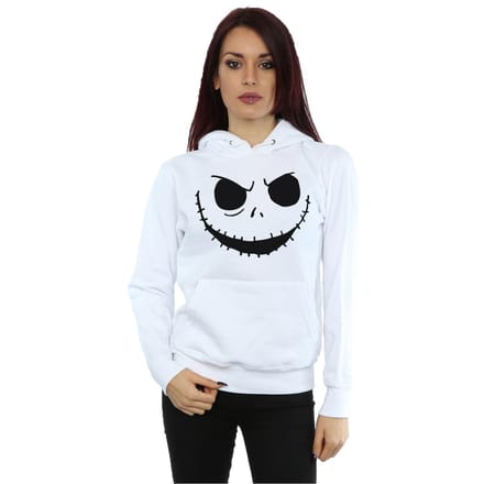 Disney Dames/Dames Nightmare Before Christmas Jack's Face Bold Hoodie (Wit)