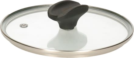5Five universele pannendeksel voor pannen van 16 cm - glas - stoomgaatje - D17 x H6 cm