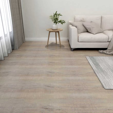 vidaXL Vloerplanken Taupe 5,11 m² 55 st PVC