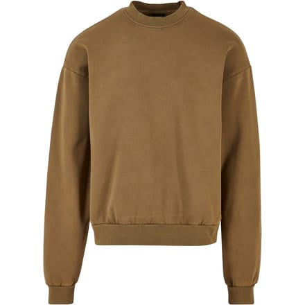 Urban Classics - Acid Washed Crewneck sweater/trui - 5XL - Olijfgroen