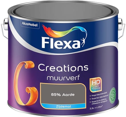 Flexa - Creations Muurverf Zijdemat - 85% Aarde - Mengverf - 2,5 L