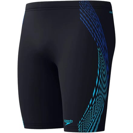Speedo Tech Panel Jammer Heren Sportzwembroek - Zwart/Blauw