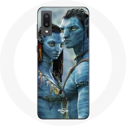 Coque - maniacase - Samsung Galaxy A02 - Noir - Souple - Avatar Neytiri et Jake noir