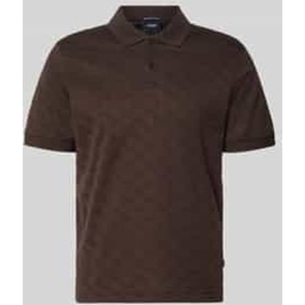 modern fit poloshirt met structuurpatroon model 'Roberto'
