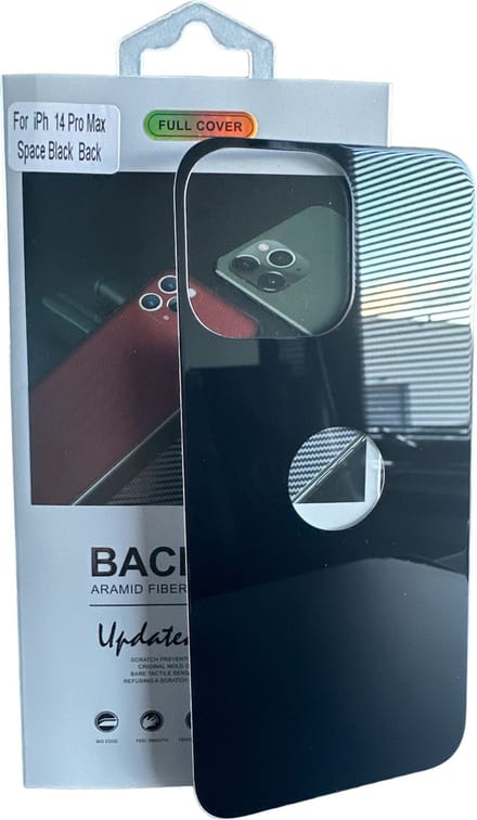 Armid Fiber Achter glas beschermer Geschikt voor: Apple iPhone 14 Pro Max (Space Black) Achterkant Temper Glass Protector - Back Screen Protector